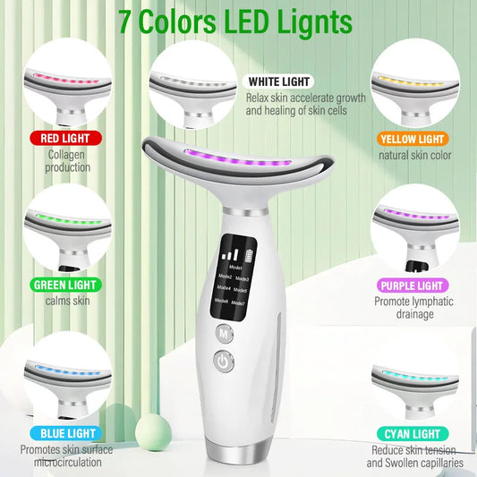 7 Color Facial Neck Massager with Vibration