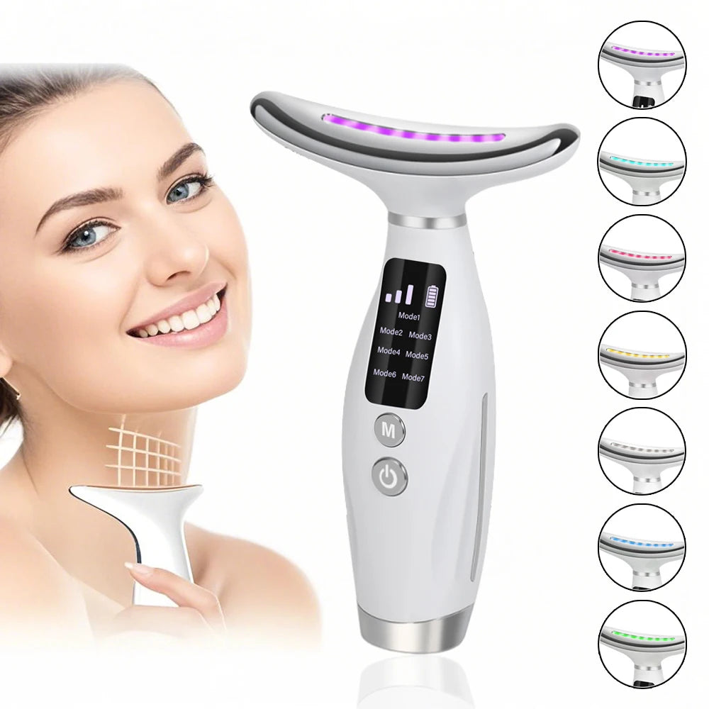 7 Color  Facial Neck Massager with Vibration